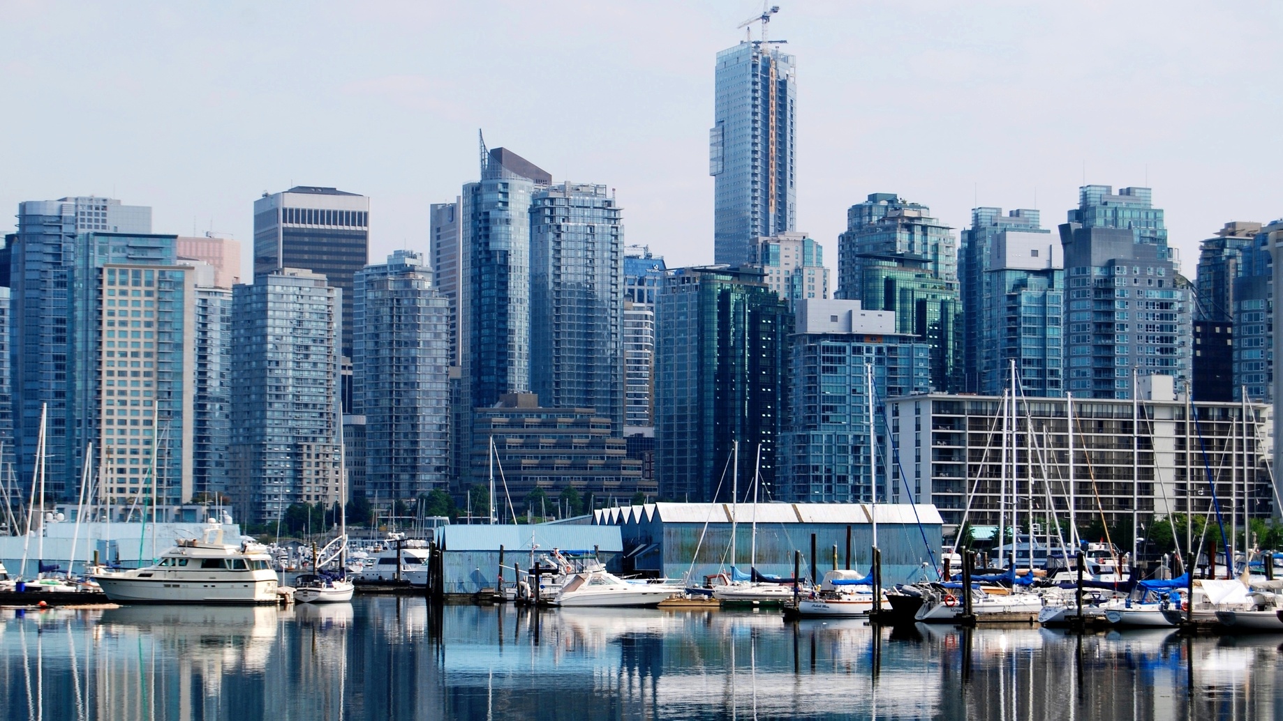 Home high rise buildings in downtown vancouver, canada